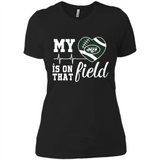 New York Jets Football My Heart is on that Field - Ladies' Boyfriend T-Shirt