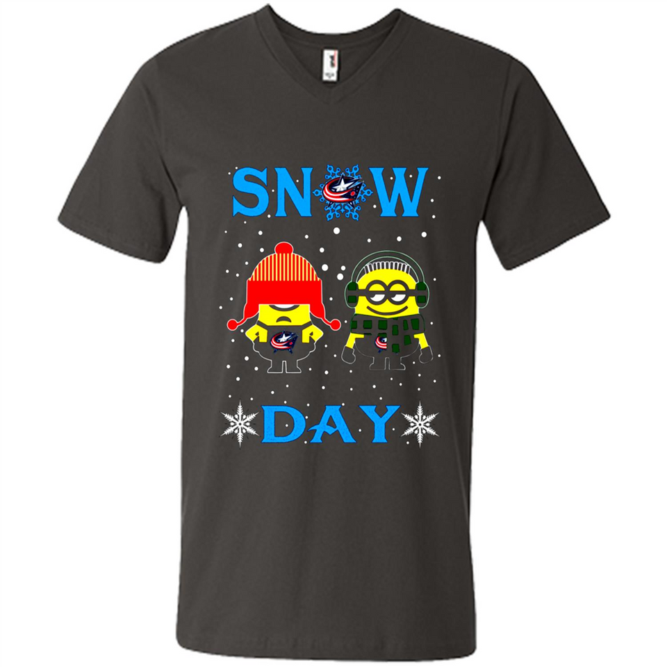 Snow Day Shirt For Columbus Blue Jackets Vs Minion Fans pingpong