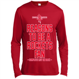 Reasons to be a Houston Rockets Fan Complete List on Back - Canvas Long Sleeve T-Shirt
