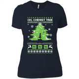 Oh Chemist Tree Ugly Christmas Sweater - Ladies' Boyfriend T-Shirt