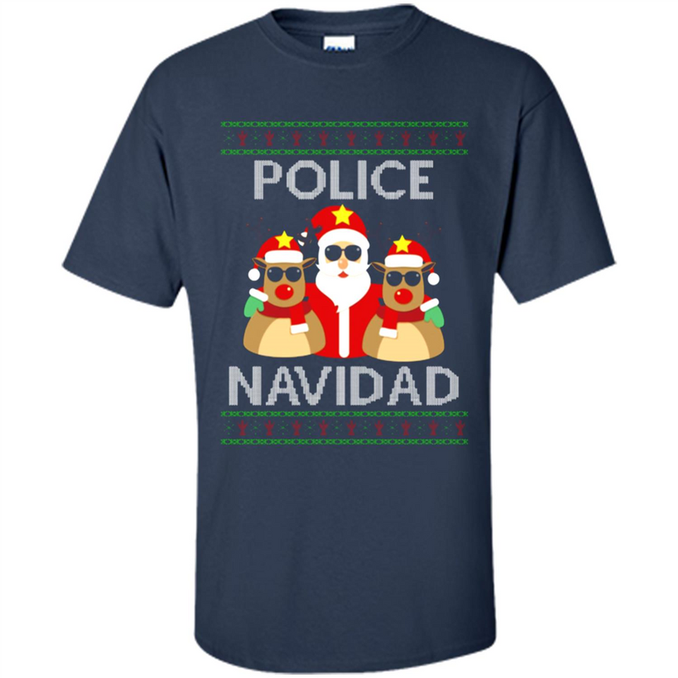 FUNNY POLICE NAVIDAD T-SHIRT Santa Christmas Party - Shirt
