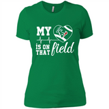 Houston Texans Football My Heart is on that Field - Ladies' Boyfriend T-Shirt