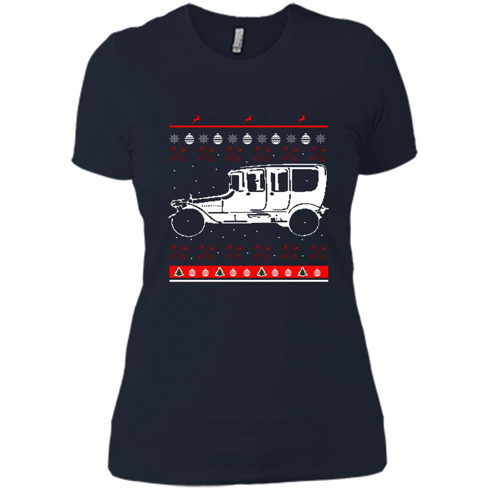 Christmas Ugly Sweater Automobile Ugly Christmas Sweater - Ladies' Boyfriend T-Shirt