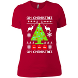 Oh Chemistree, Oh Chemistree Christmas Ugly Sweater - Ladies' Boyfriend T-Shirt