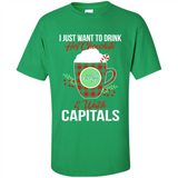 I Just Want To Drink Hot Chocolate & Watch Washington Capitals Ugly Christmas Sweater PINGPONG