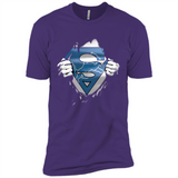 Detroit Lions And Superman Fans - Premium Short Sleeve T-Shirt