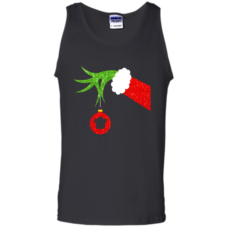 Funny Grinch Hand Holding Chef Ornament Christmas PING PONG