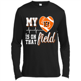 Cincinnati Bengals Football My Heart is on that Field - Canvas Long Sleeve T-Shirt