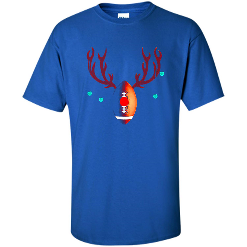 Football Christmas Shirt Reindeer Christmas Football Funny - Shirt