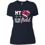 Arizona Cardinals Football My Heart is on that Field - Ladies' Boyfriend T-Shirt