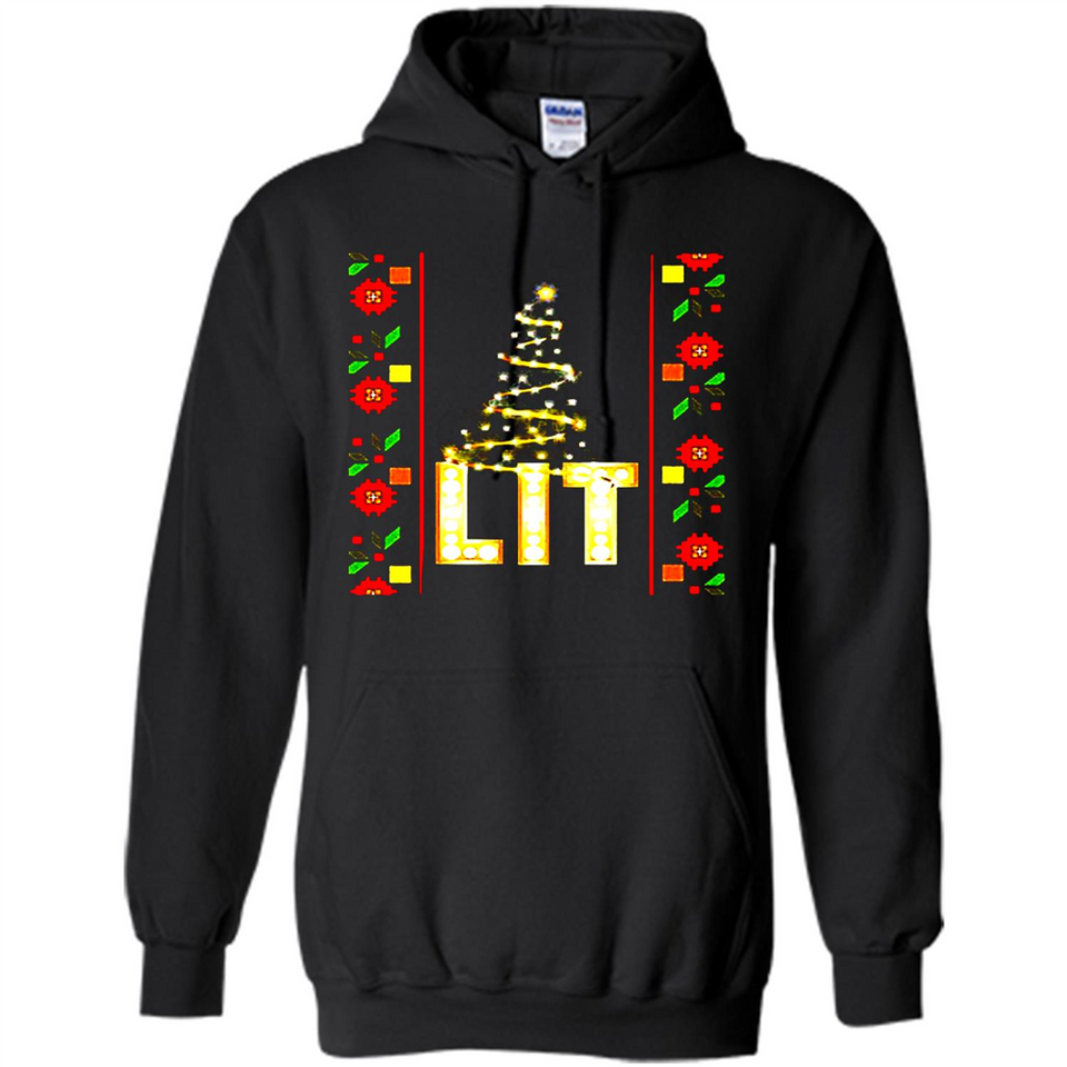 Funny Lets Get Lit Christmas Tree - Hoodie