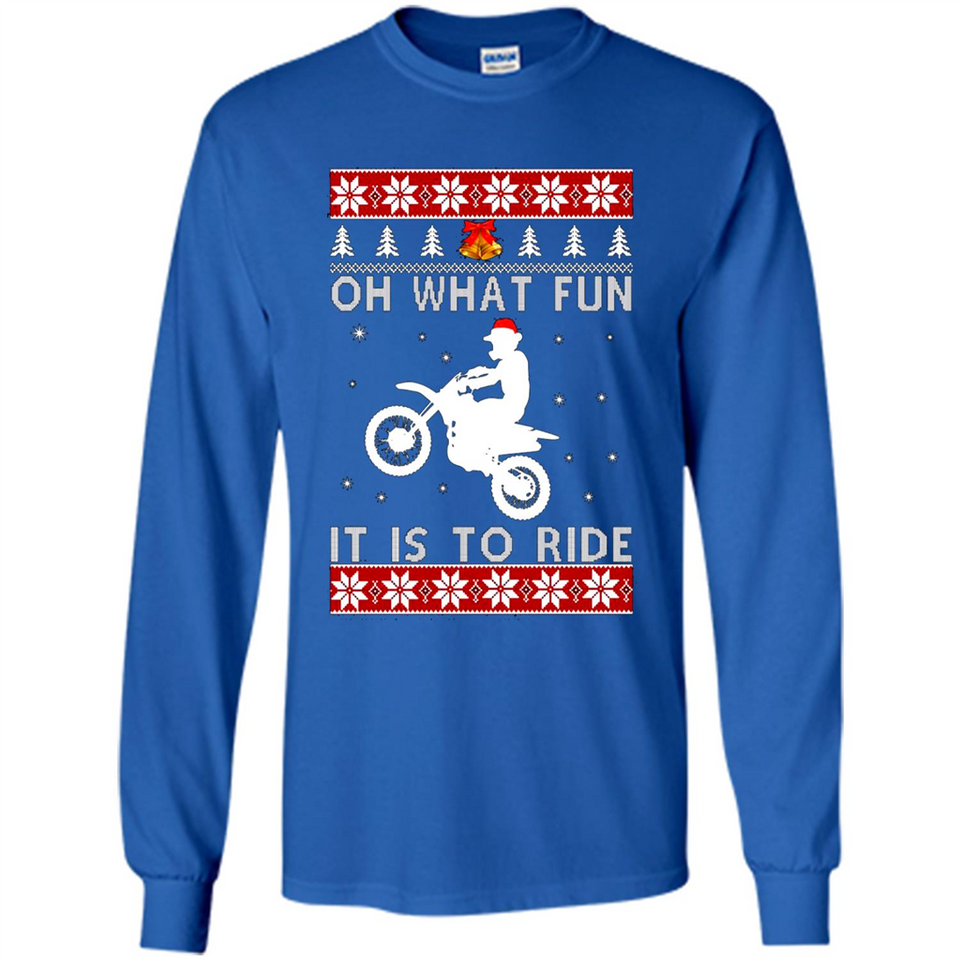Motocross oh what fun it is to ride Christmas sweater PINGPONG