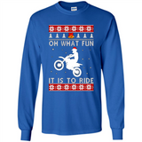 Motocross oh what fun it is to ride Christmas sweater PINGPONG