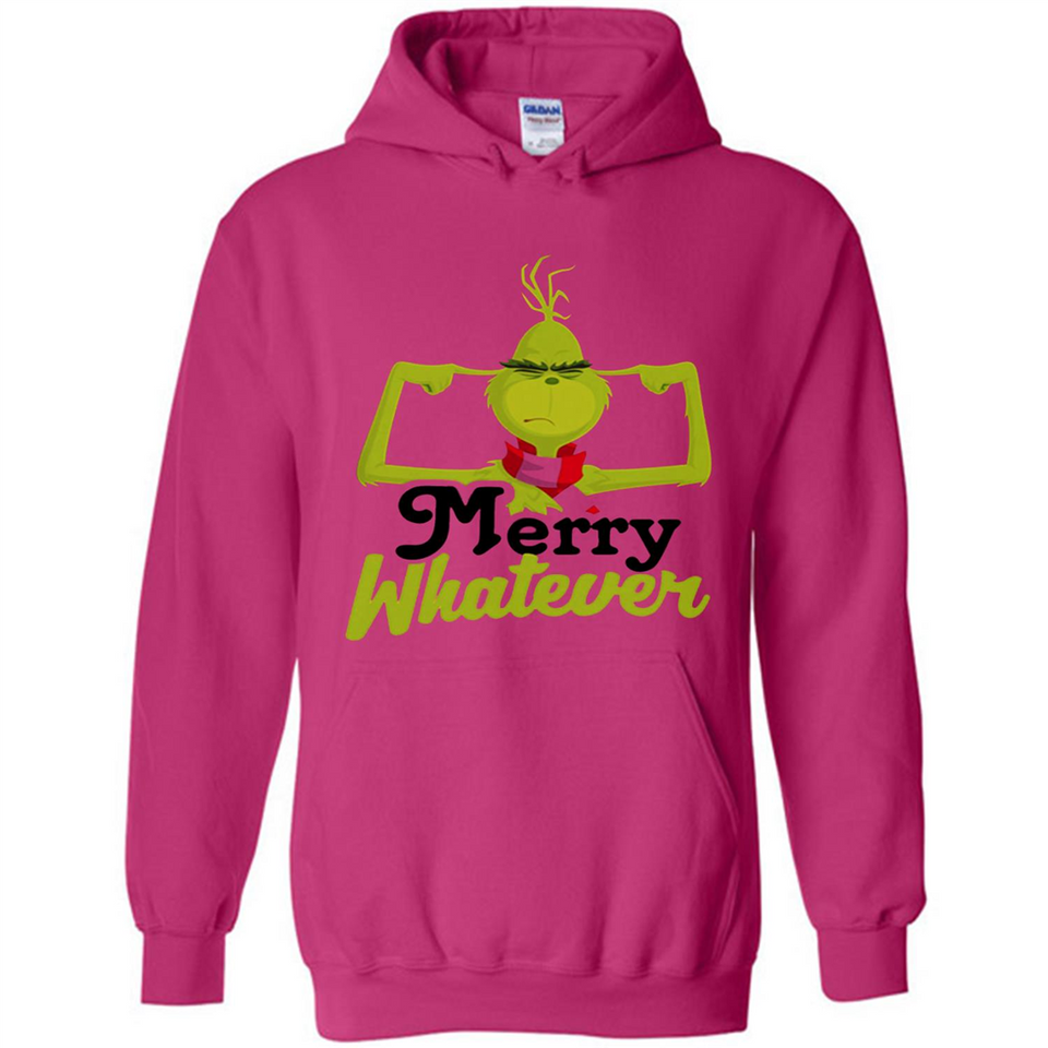 Grinch Merry Whatever Funny Christmas Sporty - Hoodie