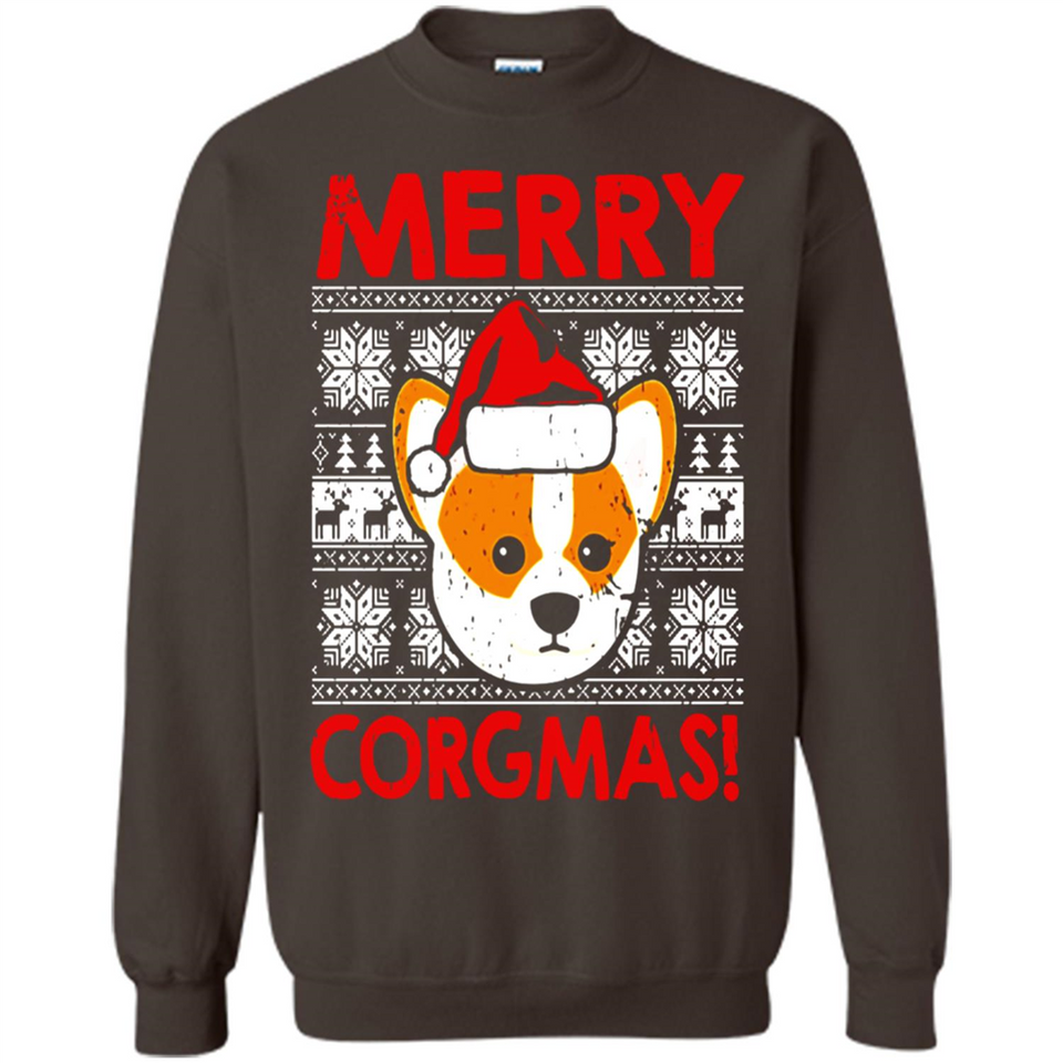 Funny Christmas Santa Corgi Dog Merry Corgmas - Sweatshirt