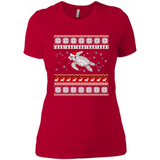 Sea Turtle Ugly Christmas T-Shirt - Ladies' Boyfriend T-Shirt