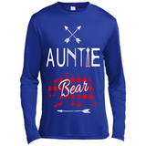 Aunt Shirt Buffalo Plaid Family Camp Bear Tee - Canvas Long Sleeve T-Shirt