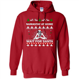 Namastay at home and wait for Santa Christmas sweatshirt PINGPONG