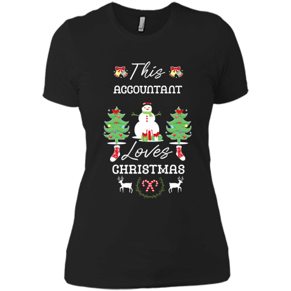 This Accountant Loves Christmas Tree Shirt with Snowman