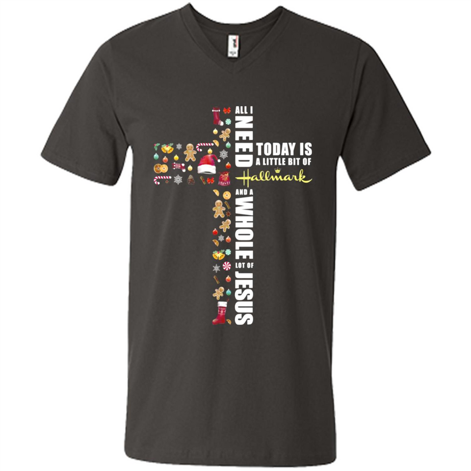 All I need today is a little bit of Hallmark and a whole lot of Jesus - Men's V-Neck