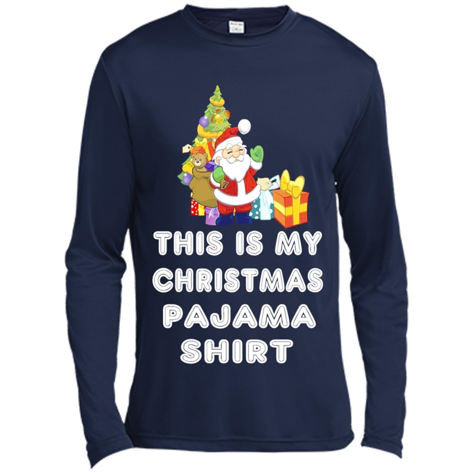 This is My Christmas Pajama Shirt - Santa Bear Tree Gift Tee