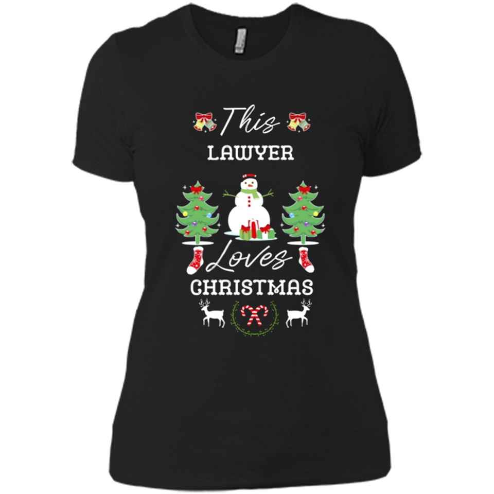 This Lawyer Loves Christmas Tree Shirt with Snowman