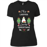 This Lawyer Loves Christmas Tree Shirt with Snowman