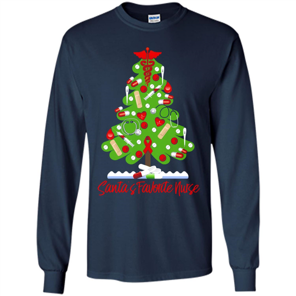 Santa's Favorite Nurse Christmas Tee