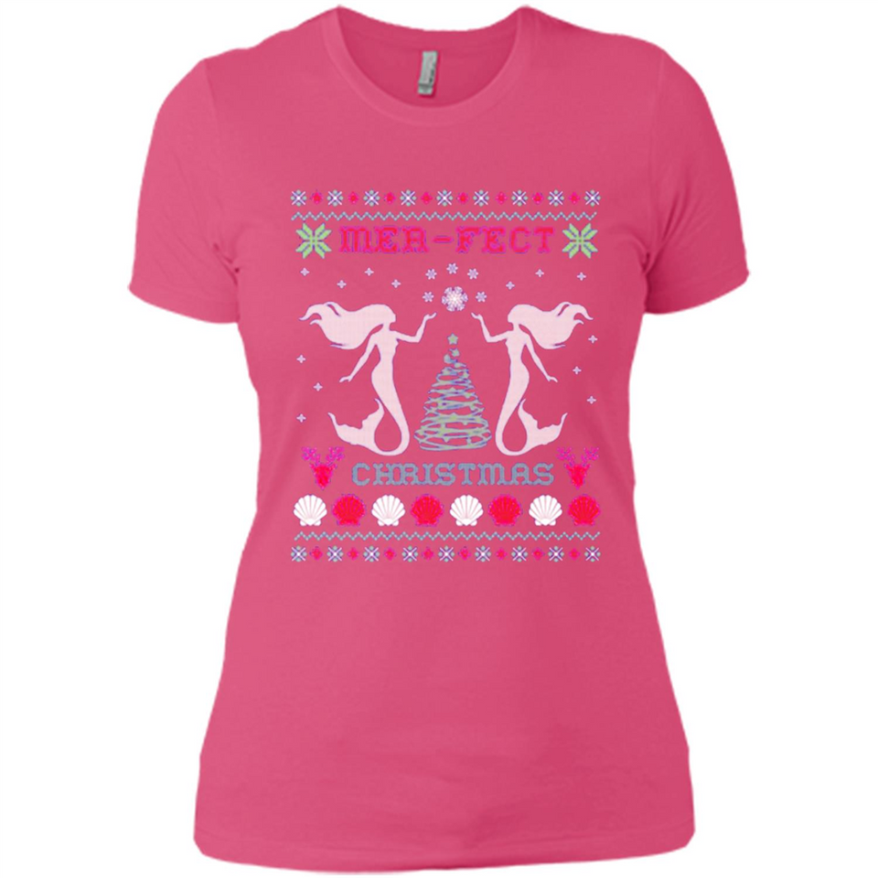 Mermaid Mer-Fect Ugly Christmas Sweater - Ladies' Boyfriend T-Shirt
