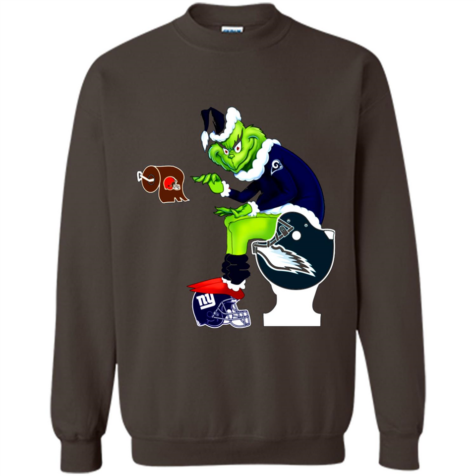 Los Angeles Rams Toilet Grinch Santa Claus Football Fan PINGPONG