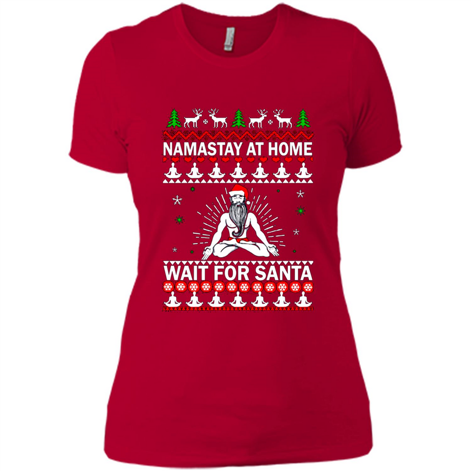 Namastay at home and wait for Santa Christmas sweatshirt PINGPONG