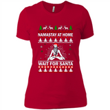 Namastay at home and wait for Santa Christmas sweatshirt PINGPONG