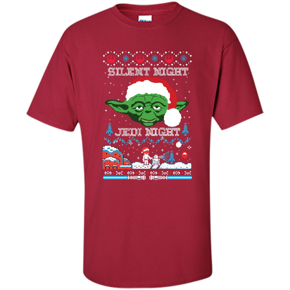 YODA SILENT NIGHT JEDI NIGHT CHRISTMAS UGLY SWEATER