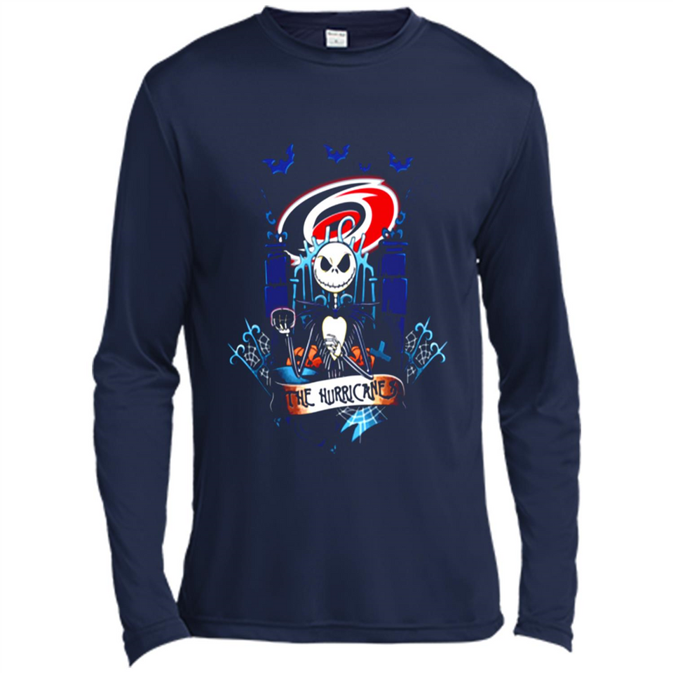 Carolina Hurricanes Halloween The Nightmare Before Christmas - Canvas Long Sleeve T-Shirt