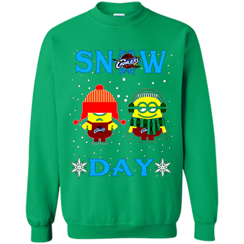 Snow Day Shirt For Cleveland Cavaliers Vs Minion Fans pingpong