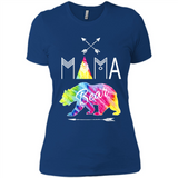 Mama Bear Shirt Tie Dye Family Vacation & Camping Tee - Ladies' Boyfriend T-Shirt