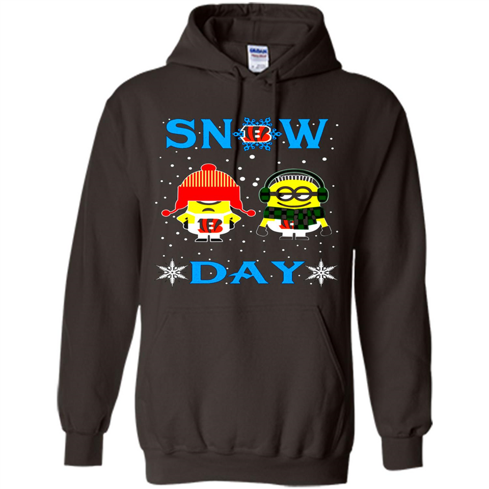 Snow Day Shirt For Cincinnati Bengals Vs Minion Fans pingpong