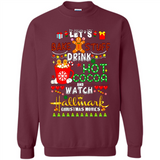 Let's Bake Stuff Drink Hot Cocoa Hallmark-Christmas Movies Sweatshirt PINGPONG