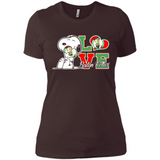 Snoopy loves NBA Boston Celtics - Ladies' Boyfriend T-Shirt