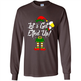 Let's Get Elfed Up Drinking Beer Christmas PINGPONG