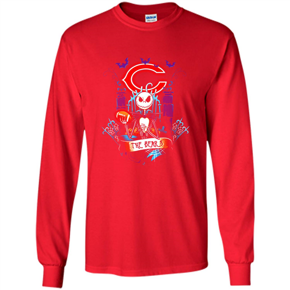 Chicago Bears Halloween The Nightmare Before Christmas - Long Sleeve T-Shirt