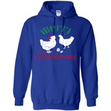 Christmas Chicken Shirt Santa Hens Lover Funny Farmer Gift - Hoodie