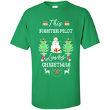 This Fighter Pilot Loves Christmas Tree Shirt with Snowman