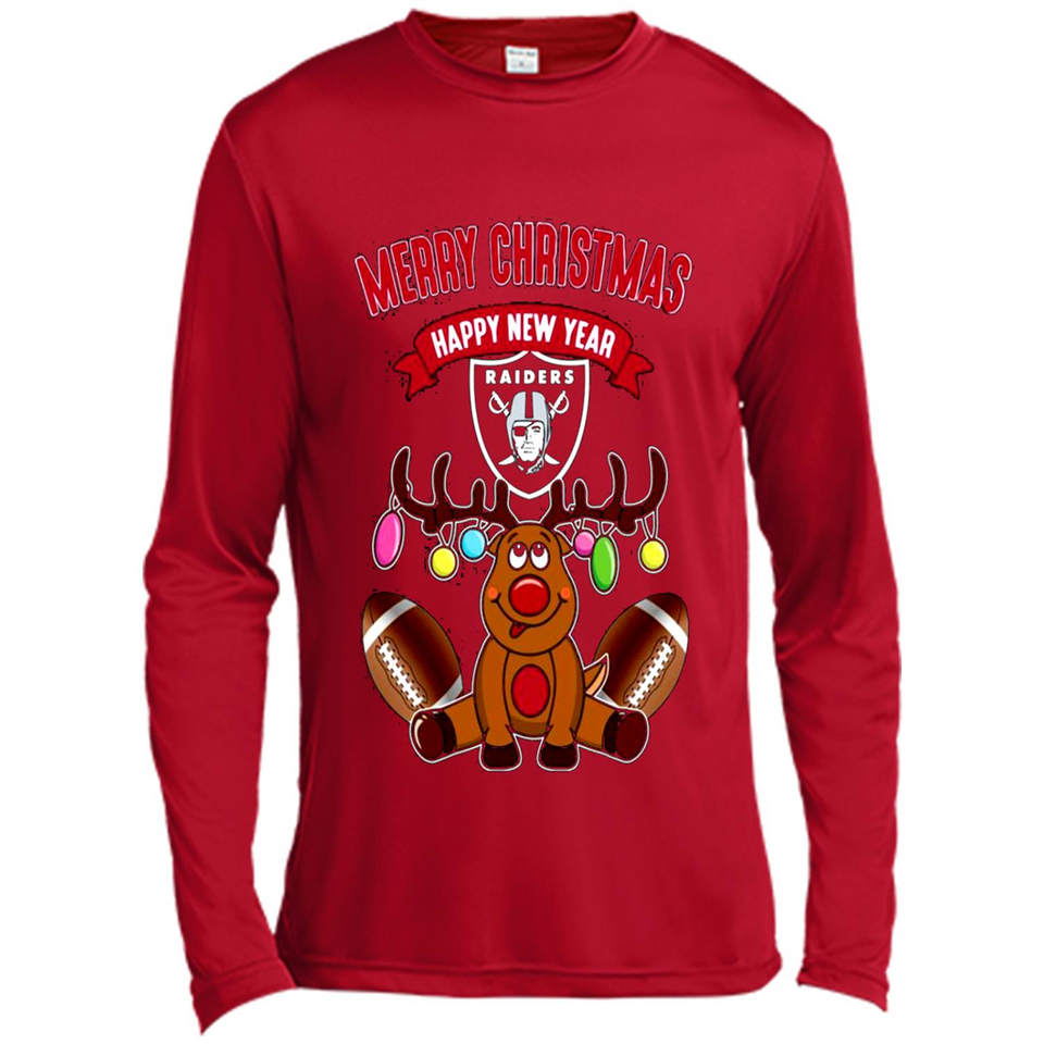 Oakland Raiders NFL Reindeer Funny Merry Christmas And Happy New Year