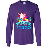 Unicorns are born in Virgo Birthday Rainbow Gift Ladies Custom