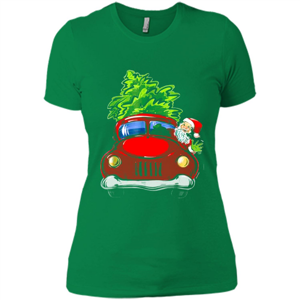 Vintage Santa red Truck Christmas Tree PINGPONG