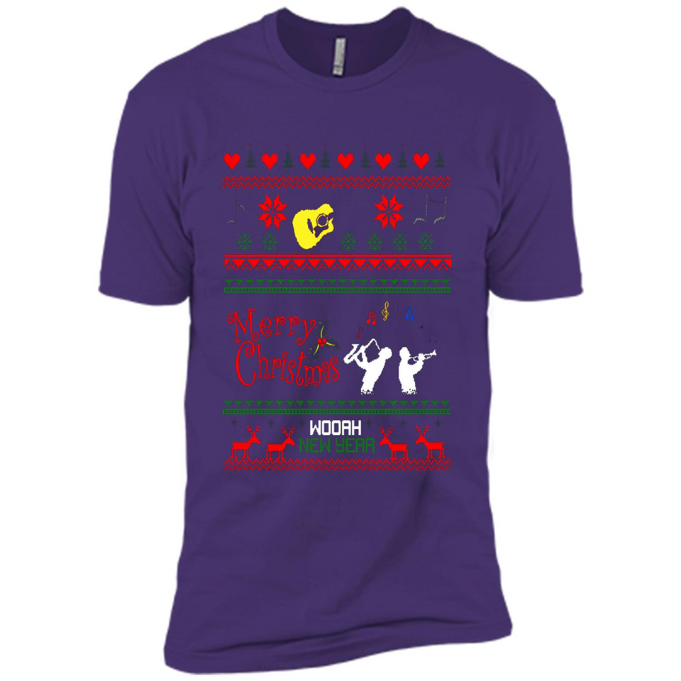 Music Ugly Christmas SweatShirt - Premium Short Sleeve T-Shirt