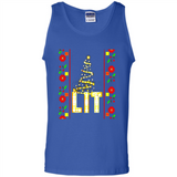 Funny Lets Get Lit Christmas Tree - Tank Top