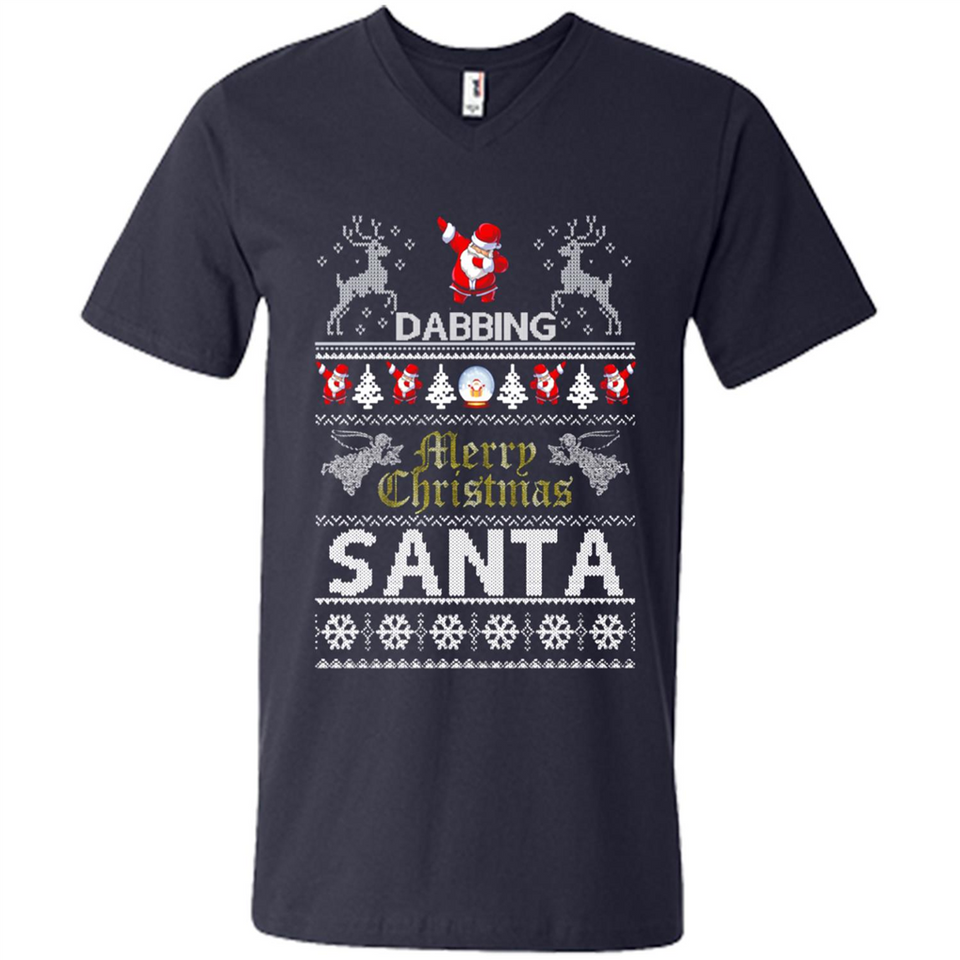 Dabbing Santa Ugly Christmas - Men's V-Neck
