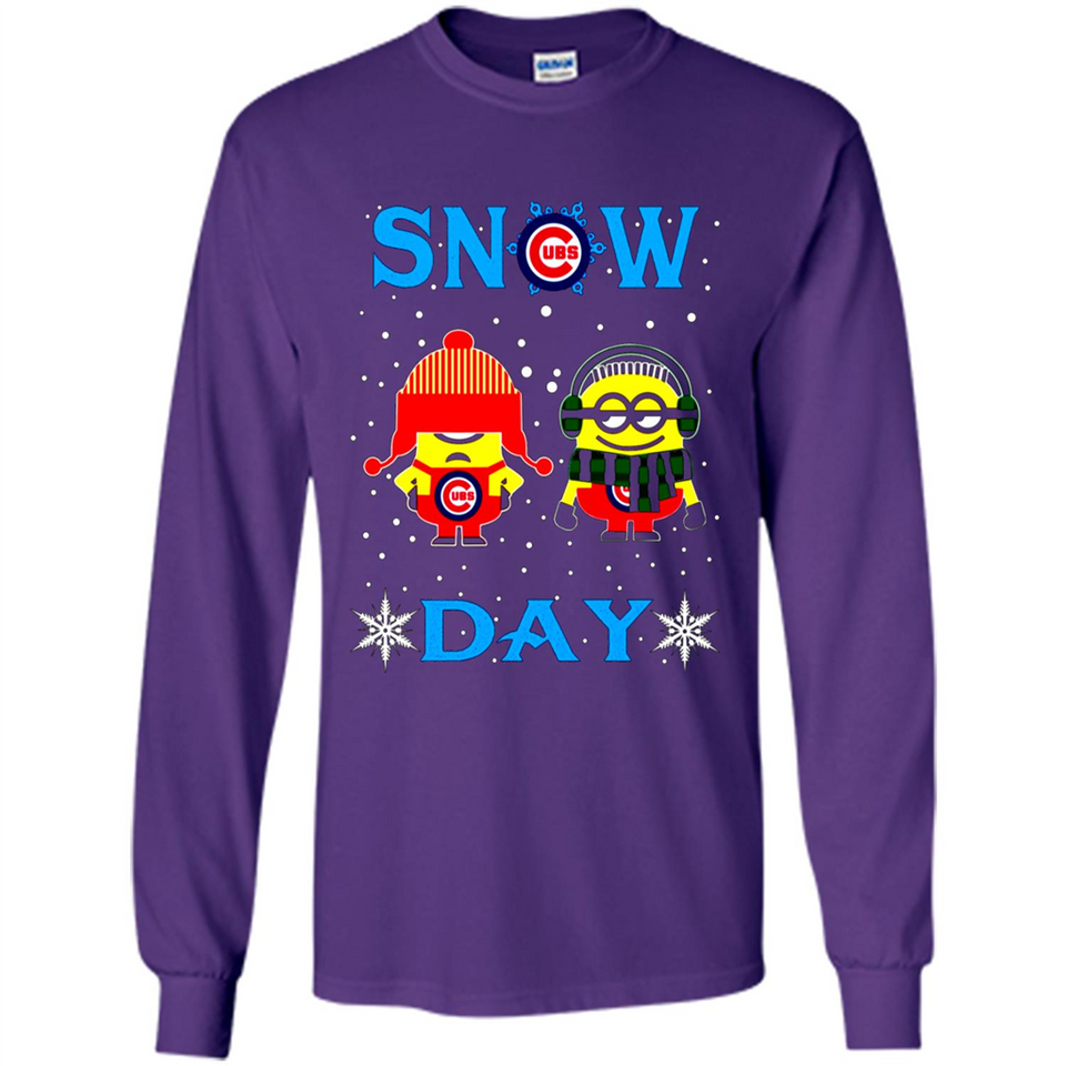 Snow Day Shirt For Chicago Cubs Vs Minion Fans pingpong